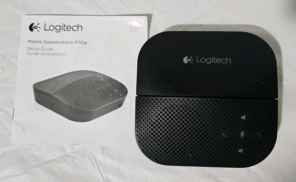 Logitech P710e Mobile Conferencing Speakerphone Bluetooth Tested Working