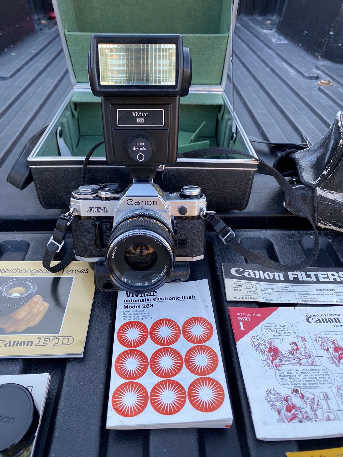Canon AE-1 Camera With Lenses (35, 50, 135 MM