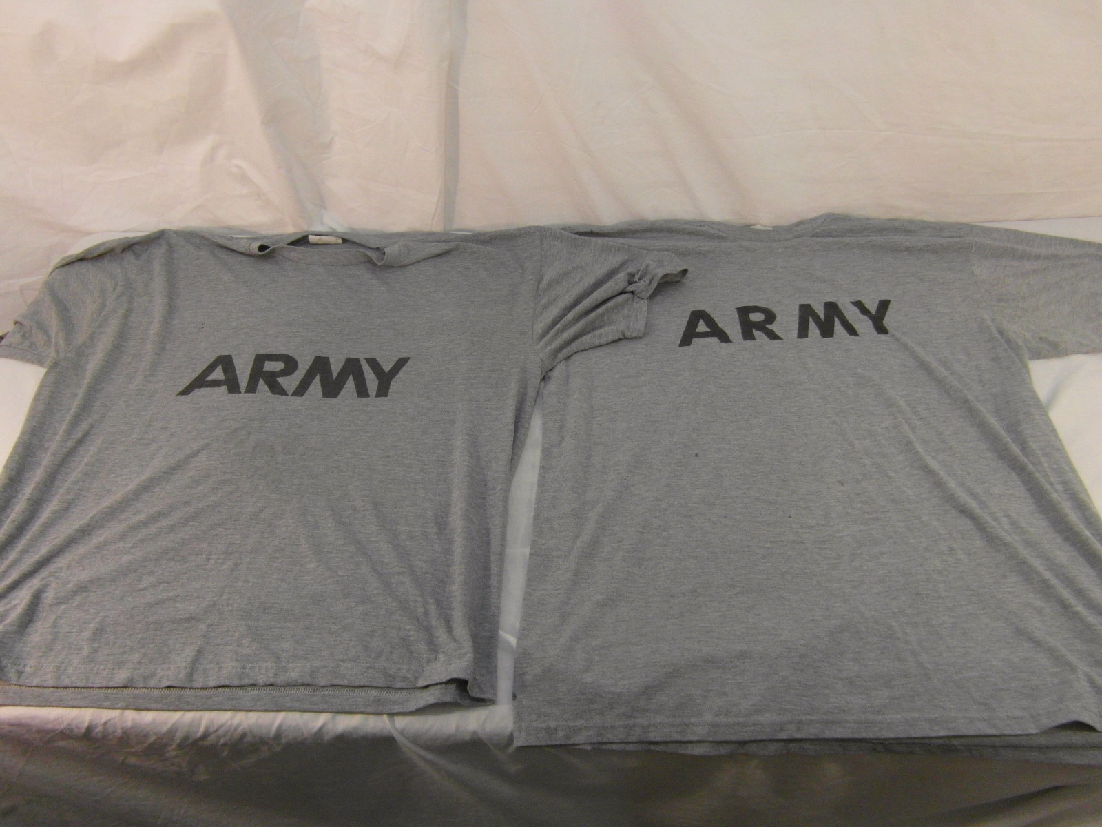 (2) US Army IPFU Short Sleeve T-Shirts Reflective Physical Training Gray 31512