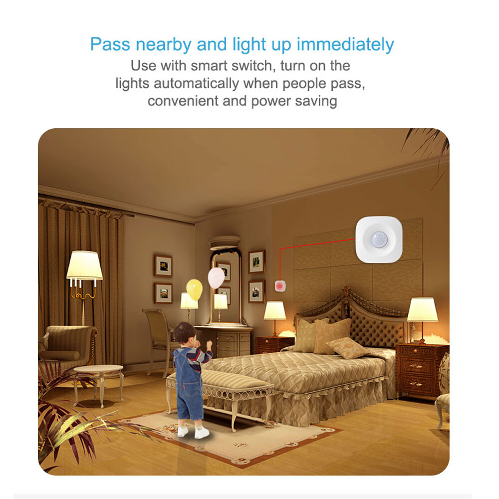 Tuya Smart Life WiFi Wireless Door Window Sensor PIR Motion Detector T&H Sensor