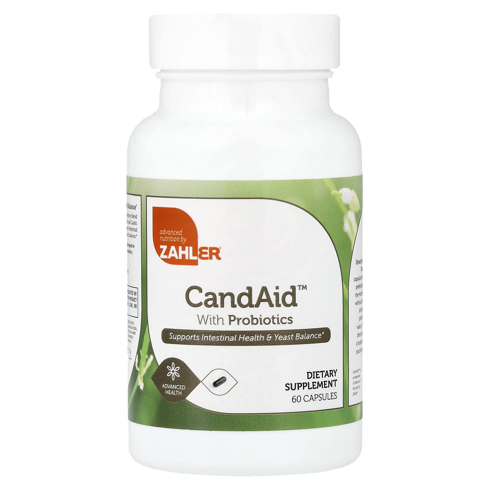 2 X Zahler, CandAid, Supports Intestinal Health & Yeast Balance, 60 Timed Releas
