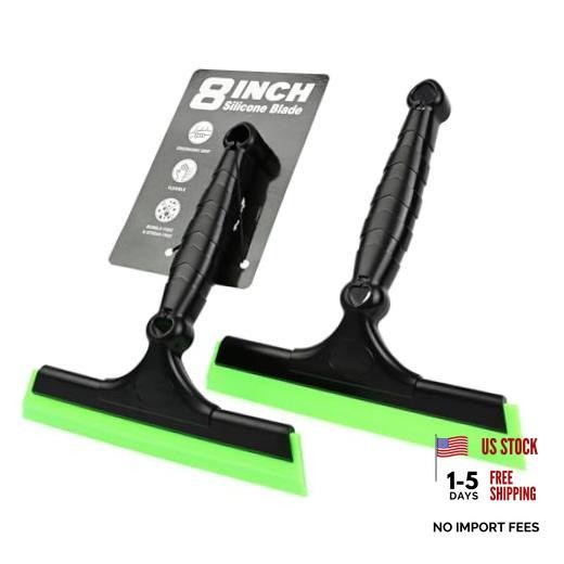 2PCS Flexible 8-Inch Silicone Squeegee Window Tint Tool Auto Water Green