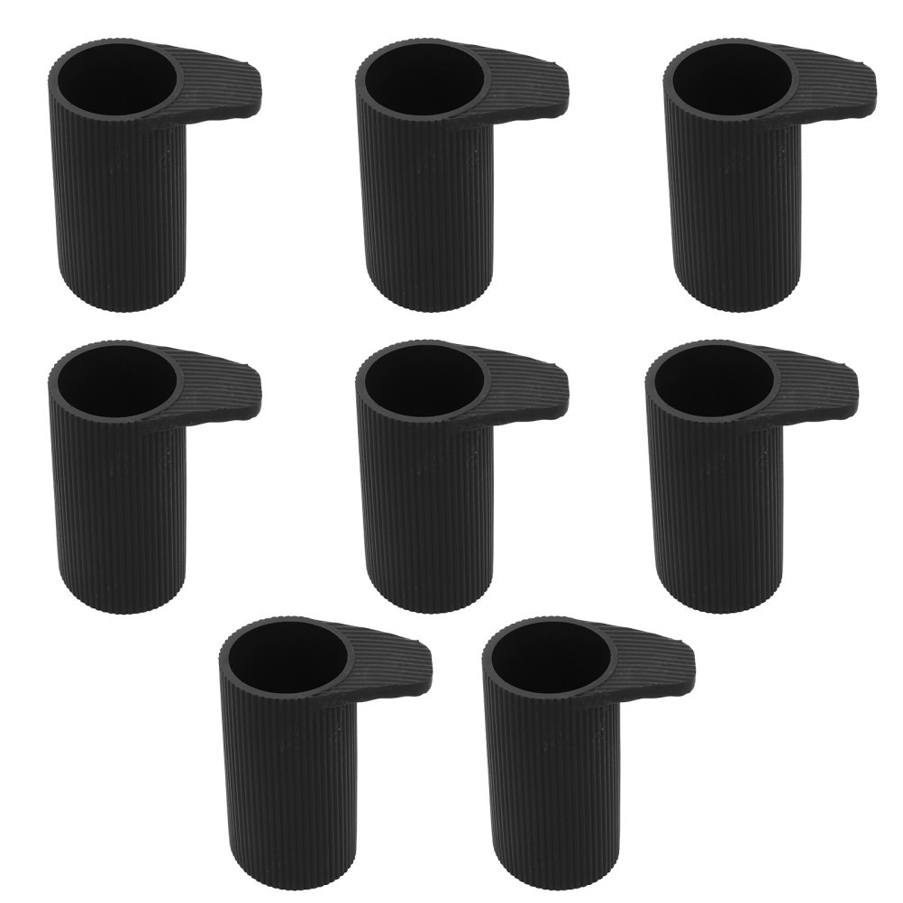 8Pcs Durable Plastic Piano Stand Feet Covers Non Slip Keyboard Leg Caps Black