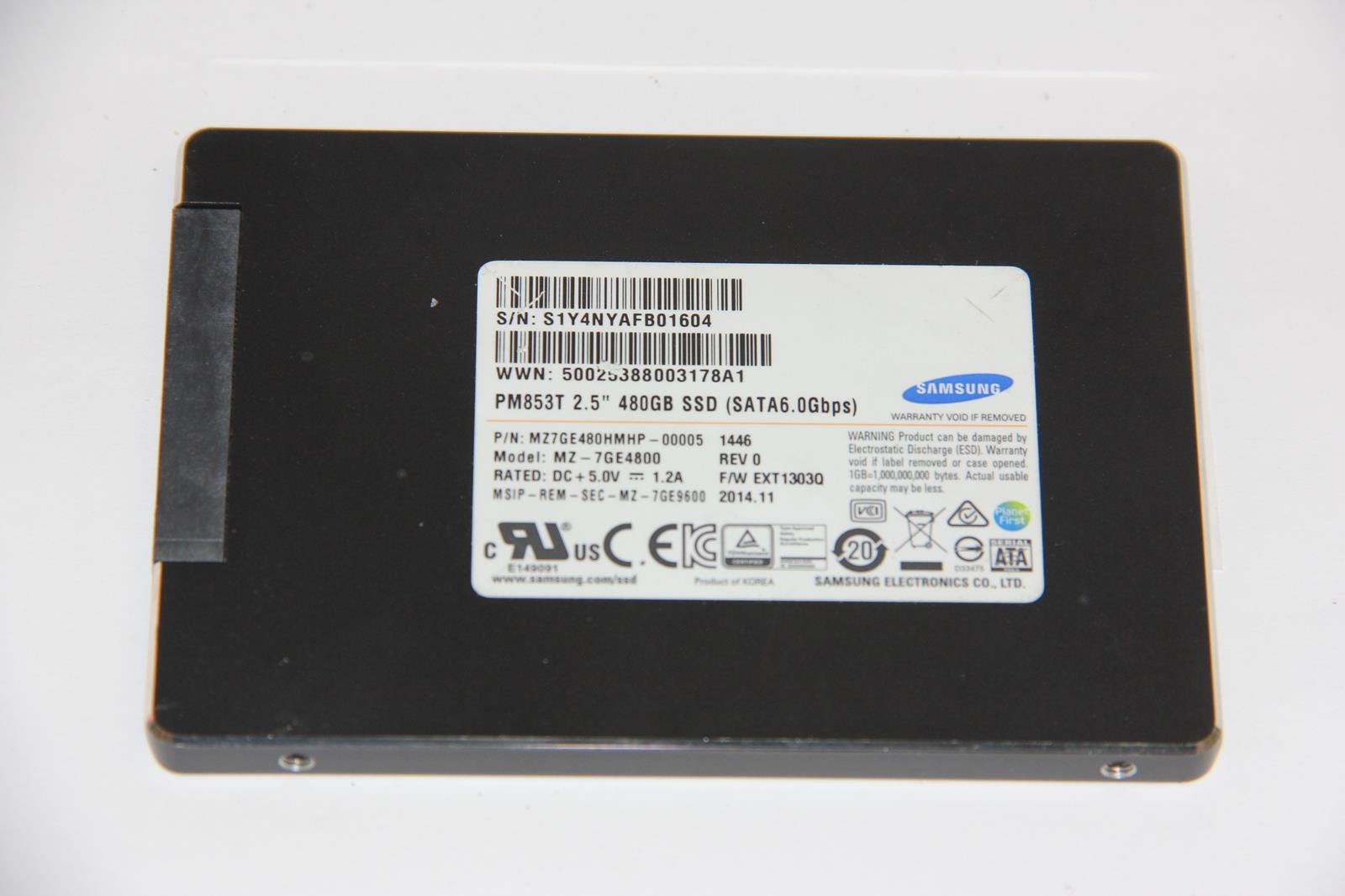 SAMSUNG SAMSUNG MZ7GE480HMHP-00005 480GB Solid State Drive "TESTED"