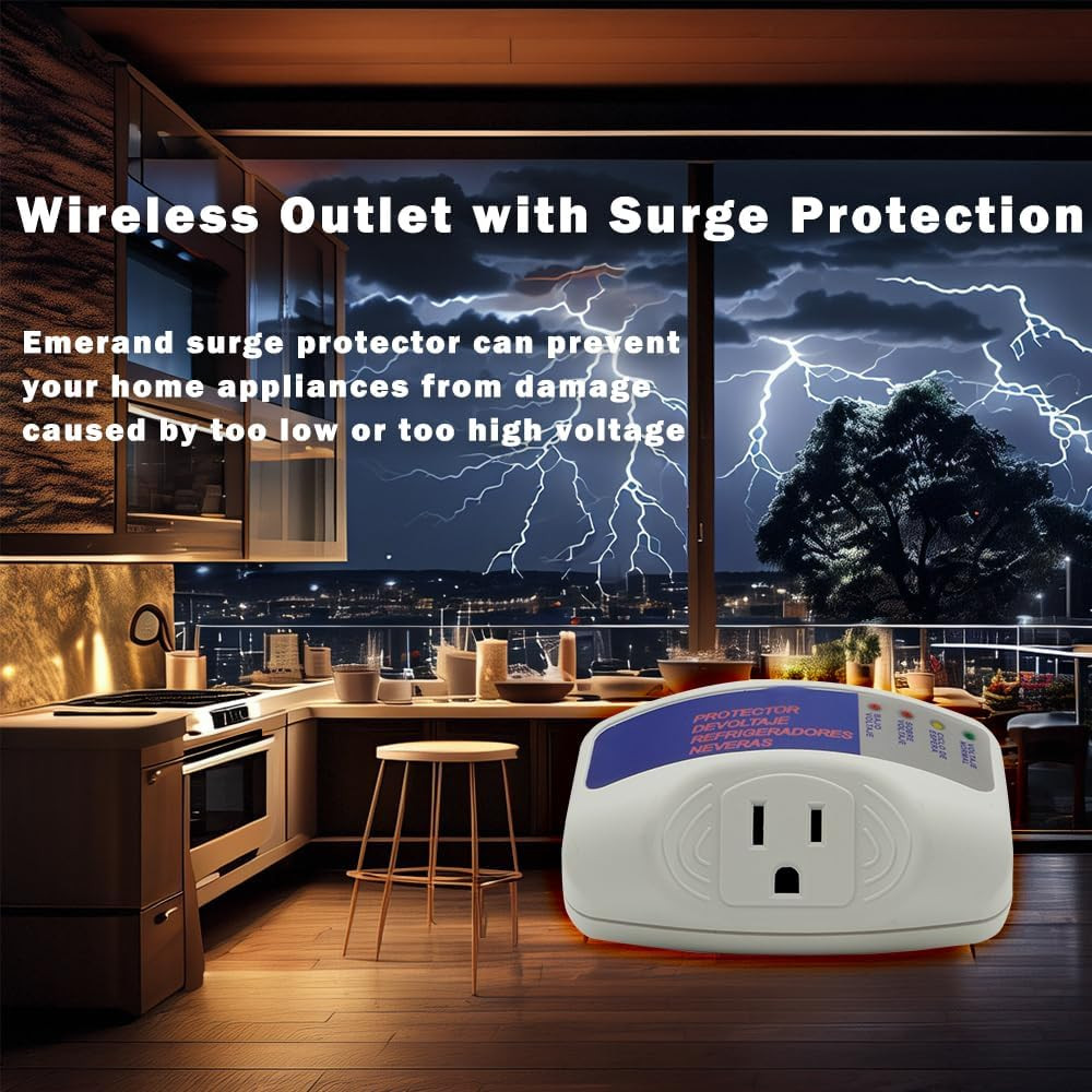 120V Voltage Protector Surge Home Refrigerator Power Outlets US 3Pcs
