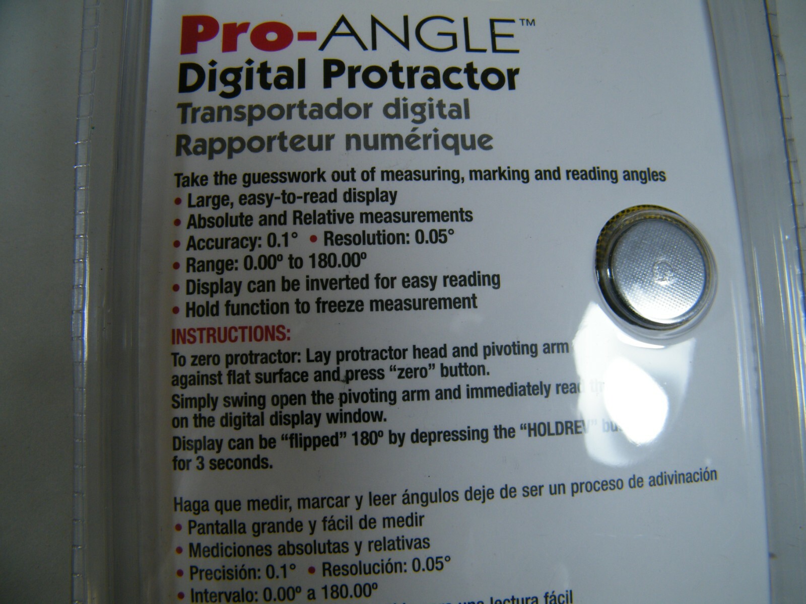 ULTRATECH GENERAL PRO-ANGLE 6" DIGITAL PROTRACTOR 0-180 DEGREES NO. 1702, NEW