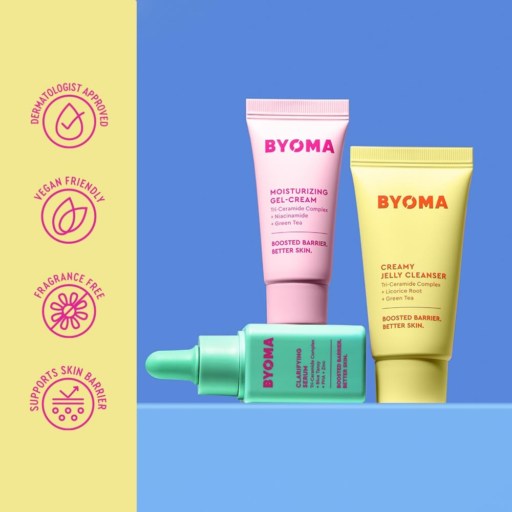 BYOMA So Clear Skincare Set: Barrier Repair, Acne Prone Skin Cleanser