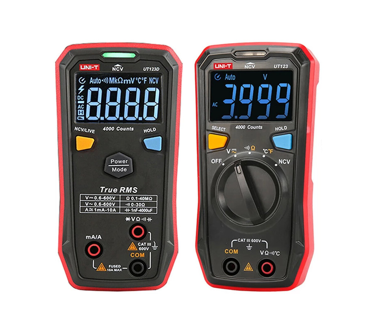 UNI-T UT123/UT123D Mini Digital Multimeter Auto Range Data hold AC DC Meter✦Kd
