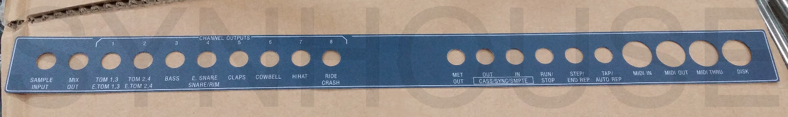 Brand New SP-12 Replacement Rear Jackplate Overlay for E-mu SP12 - MINT & NEW!