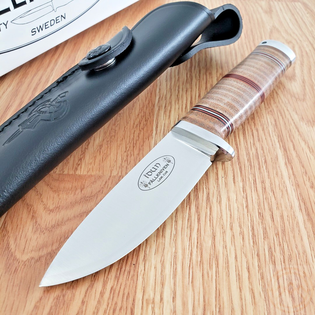 Fallkniven Nl5L Idun Fixed Knife 4" Laminate Cobalt Steel Blade Leather Handle