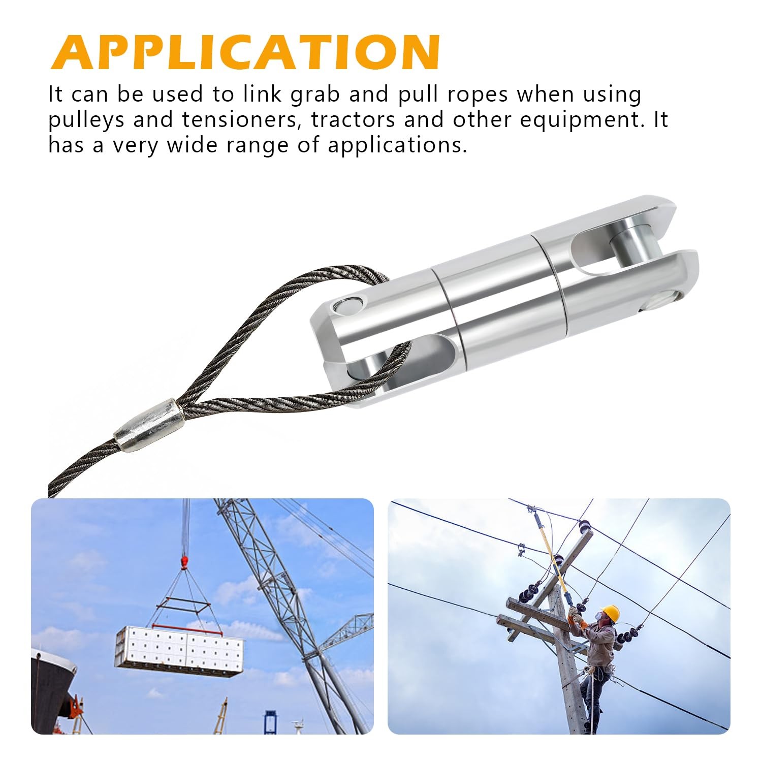 1 Ton Cable Pulling Swivel for Electricity Construction Wire Bearing Breakawa...