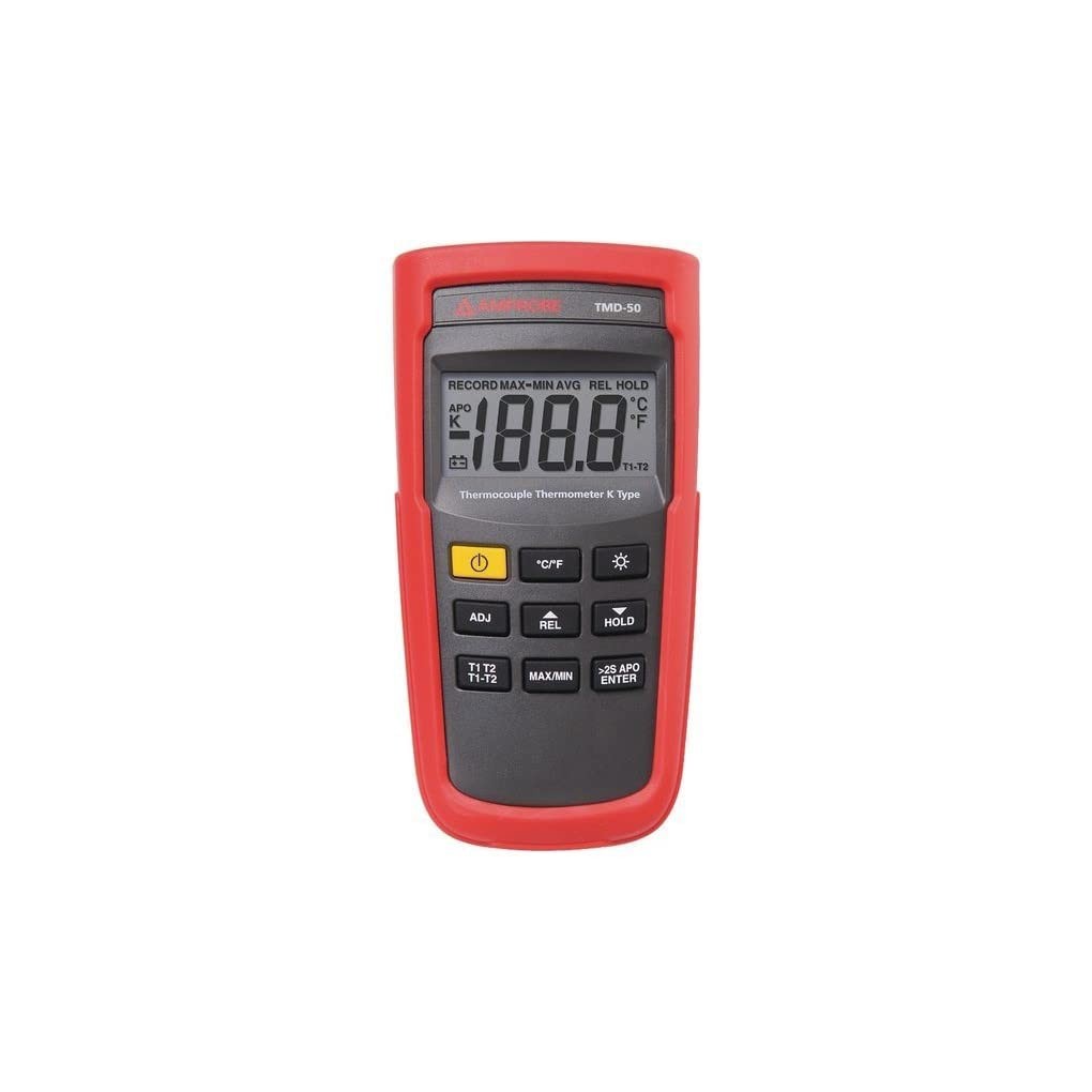 Dual K-Type Thermometer, Offset Mode, Backlit LCD, Battery Power