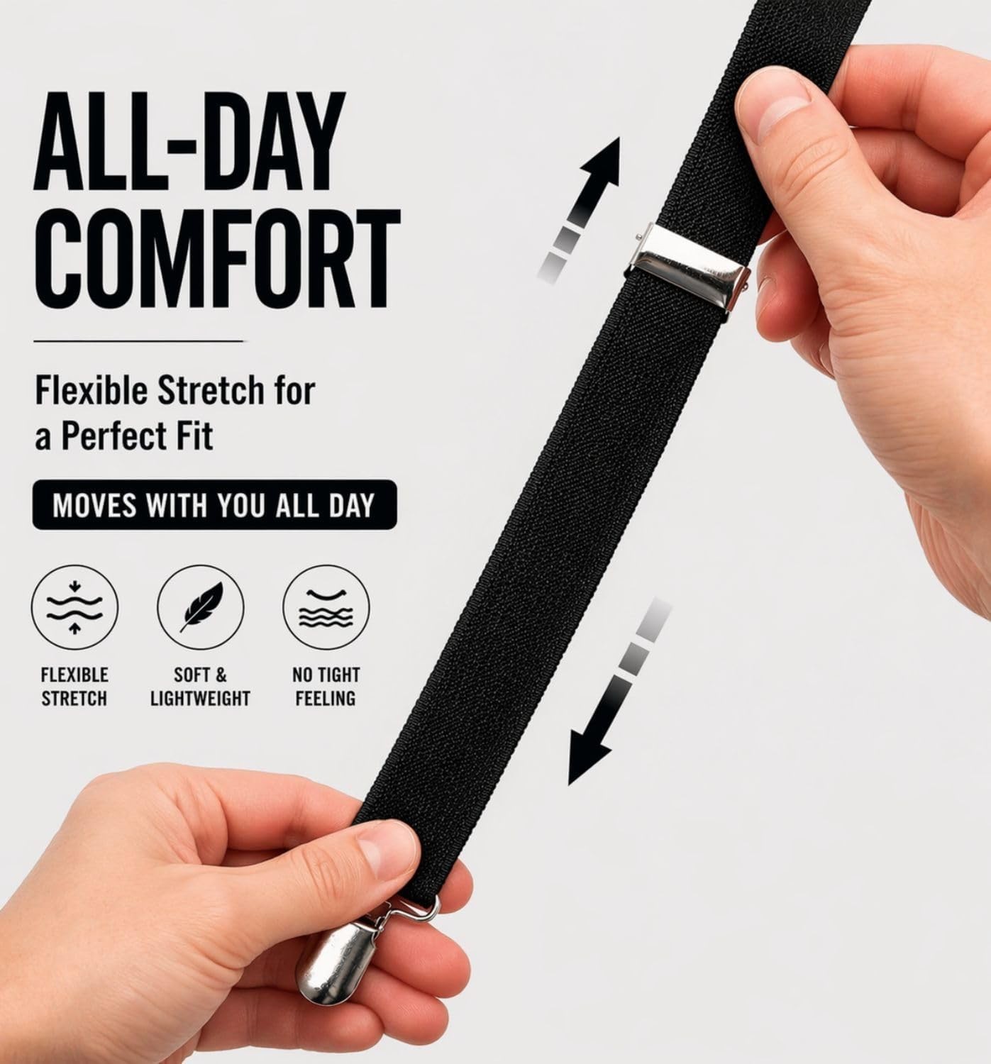 Adjustable Y-Back Suspenders for Men, Women & Boys - Fashion Accessories