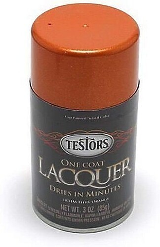 Testors Lacquer Spray Fiery Orange 3 oz - Hobby and Model Lacquer Paint - #1831m