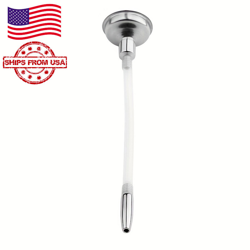 Urethral Sounding Penis Plug Catheter Dilator Rod —Stim with Metal Liquid Funnel