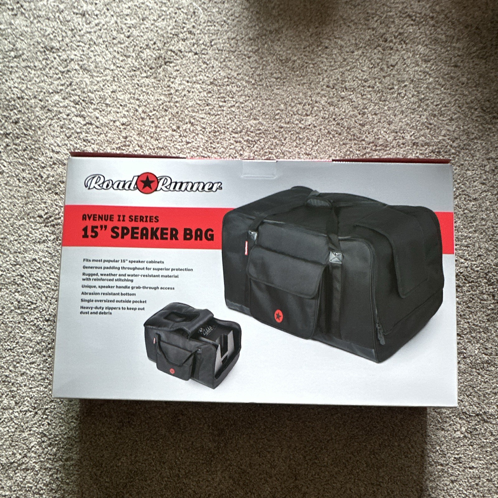 Road Runner Avenue II 15" Speaker Bag Padded Water-Resistant (2 available)