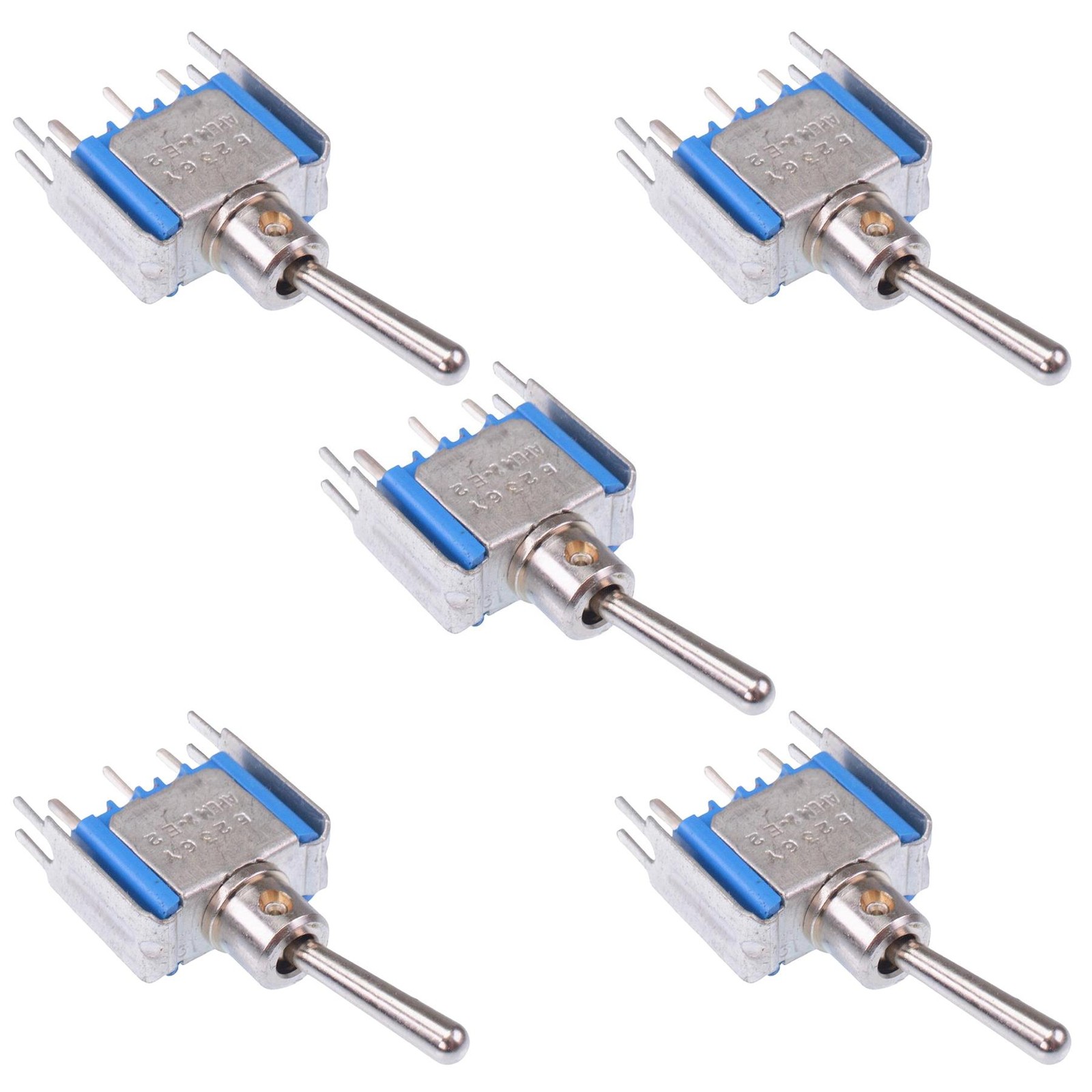 5 x 5236YAB APEM On-On Miniature PCB Toggle Switch SPDT 4A 30VDC