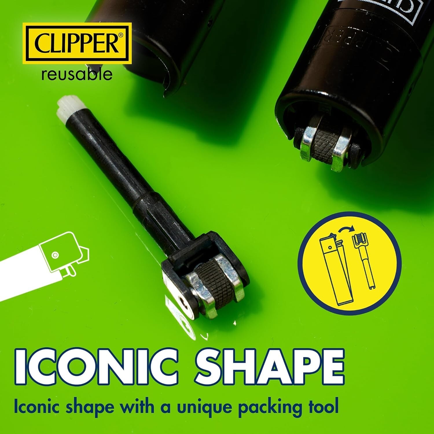 Clipper CP22 Zig-Zag Lighters – 4-Pack | Refillable, Durable & Wind-Resistant