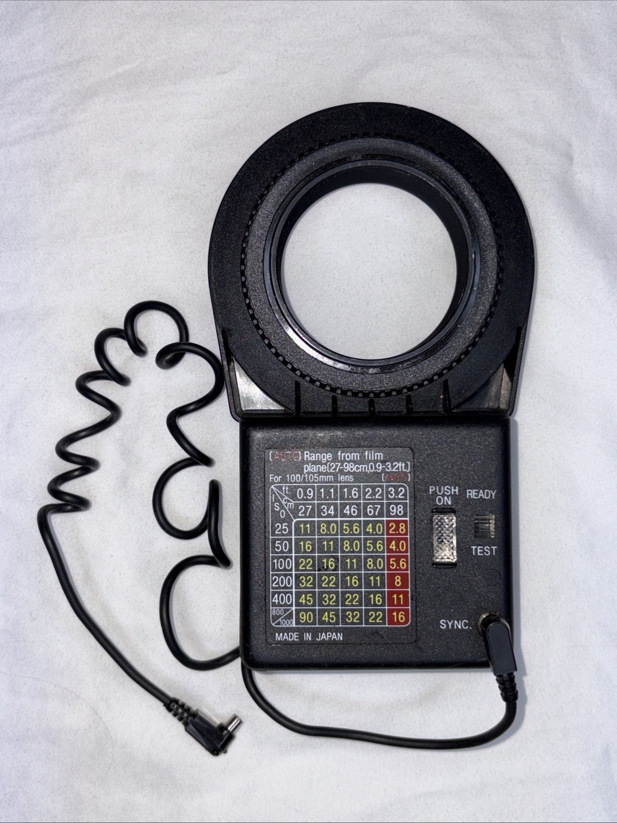 VIVITAR MACROFLASH 5000 RING FLASH W/52MM ADAPTER UNTESTED