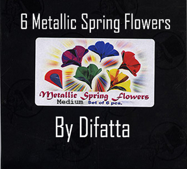 METALLIC MEDIUM SPRING FLOWERS - 2 SETS OF SIX BY DIFATTA