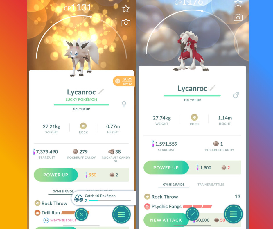 Lycanroc - Midday or Midnight Form - Instant Trade - Pokémon Go