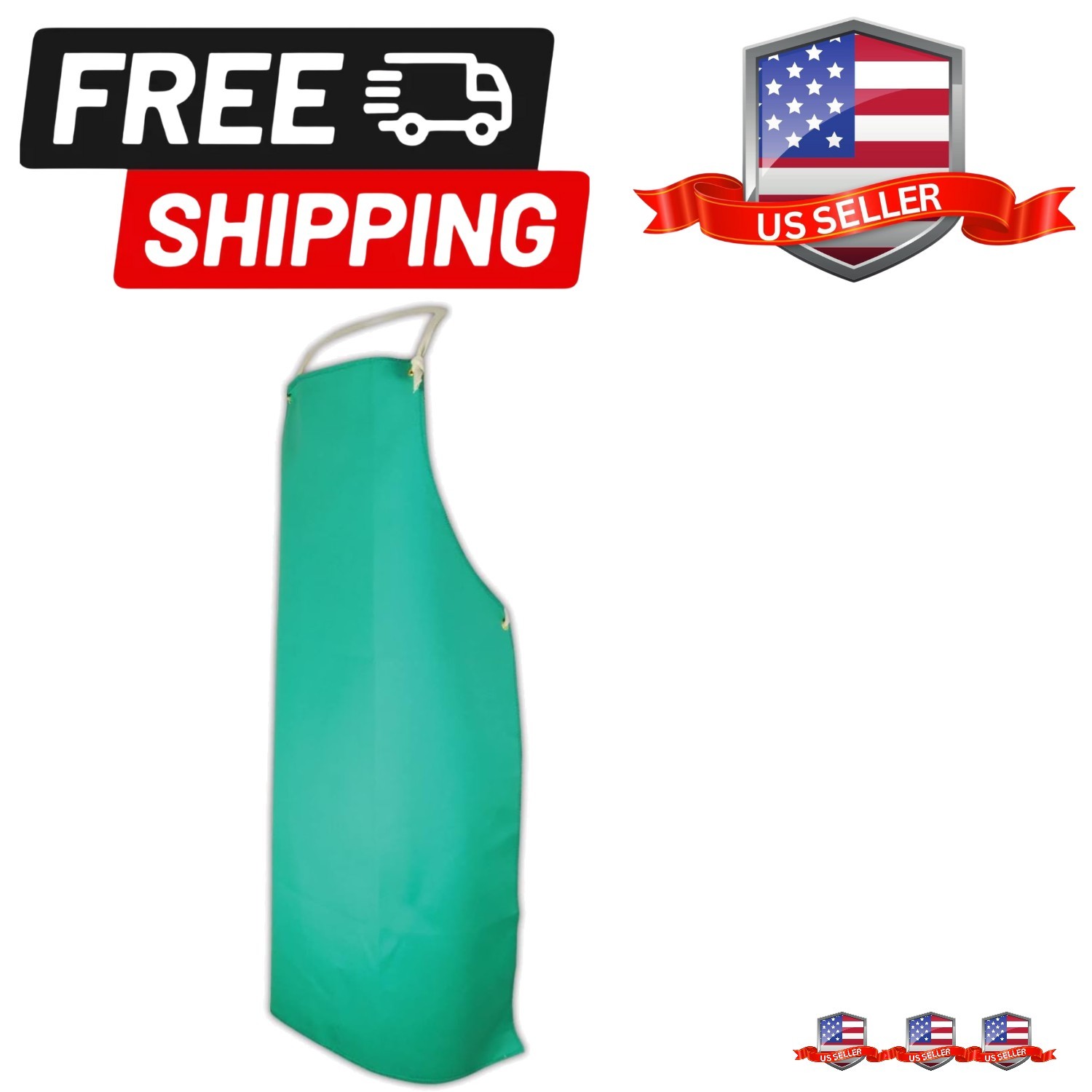 Spark Guard Green Flame Resistant Bib Style Apron, Green, 25x36
