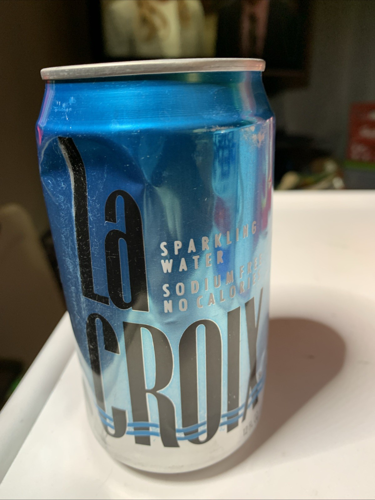 Empty Lacroix Soarkling Water Can
