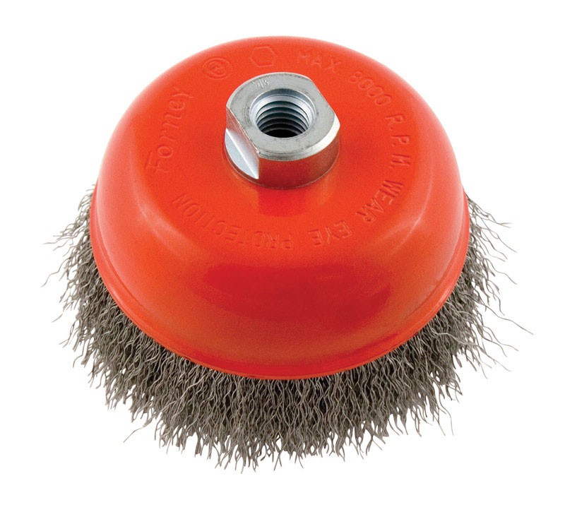 Forney 72754 Steel 8000 rpm 5/8 in.-11 Shank Wire Cup Brush 5 Dia. in.