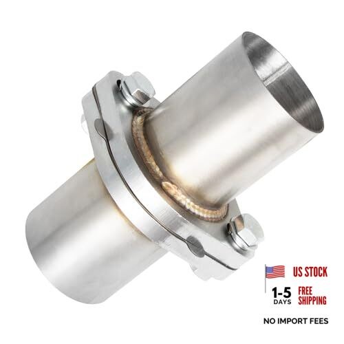 Exhaust Flange Repair Pipe Kit, 2.35" ID/60mm to 2.35" OD with Stainless Steel