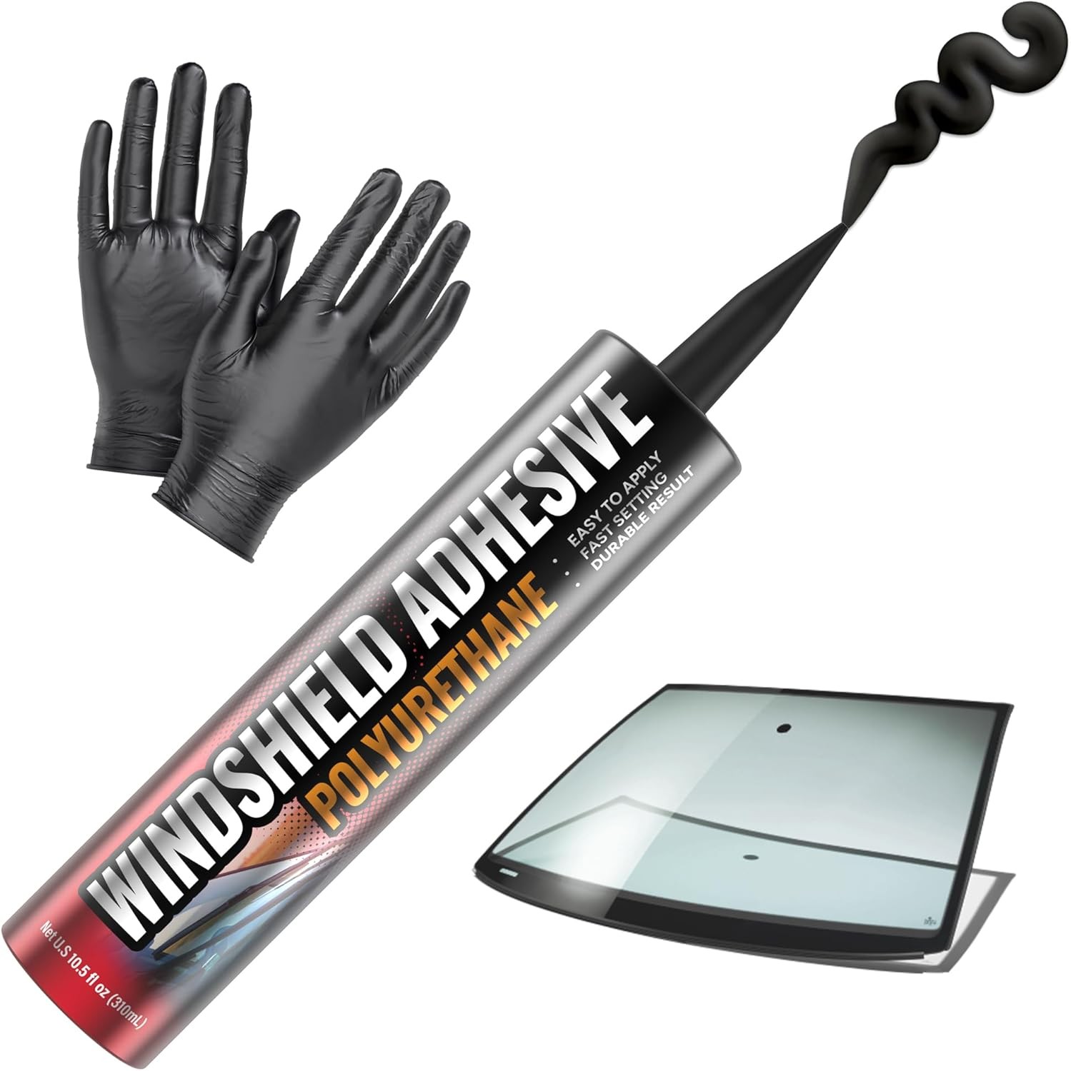 Polyurethane Windshield Adhesive - Quick Curing  Weather Resistant Auto Glass