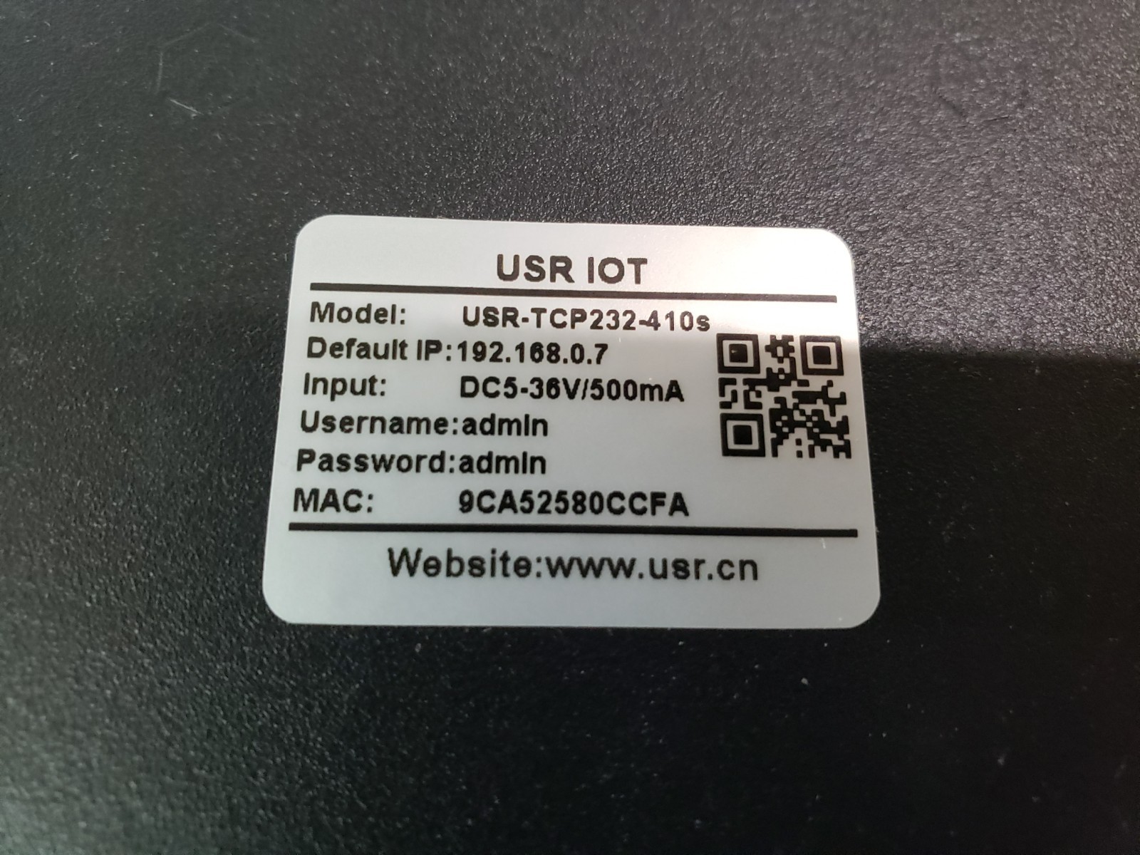 UNUSED - USR-TCP232-410S Serial Device Server Ethernet