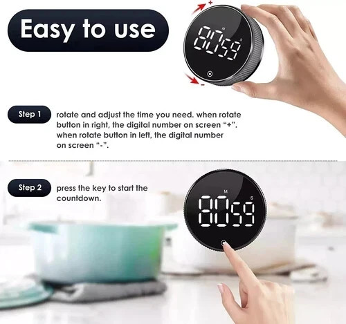 Large LCD Digital Kitchen Cooking Timer Count-Down Up Clock Alarm Magnetic x9lot