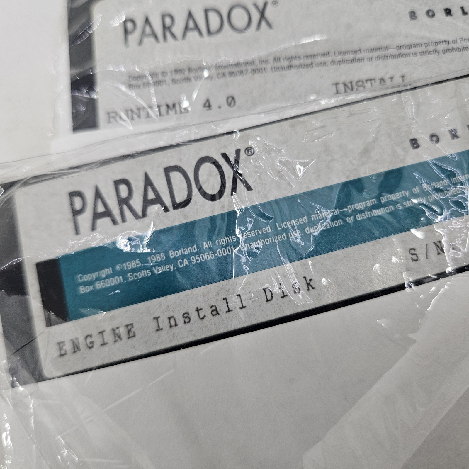 Borland Paradox Runtime 4.0 Database Software & Engine Install Disk Floppy NEW