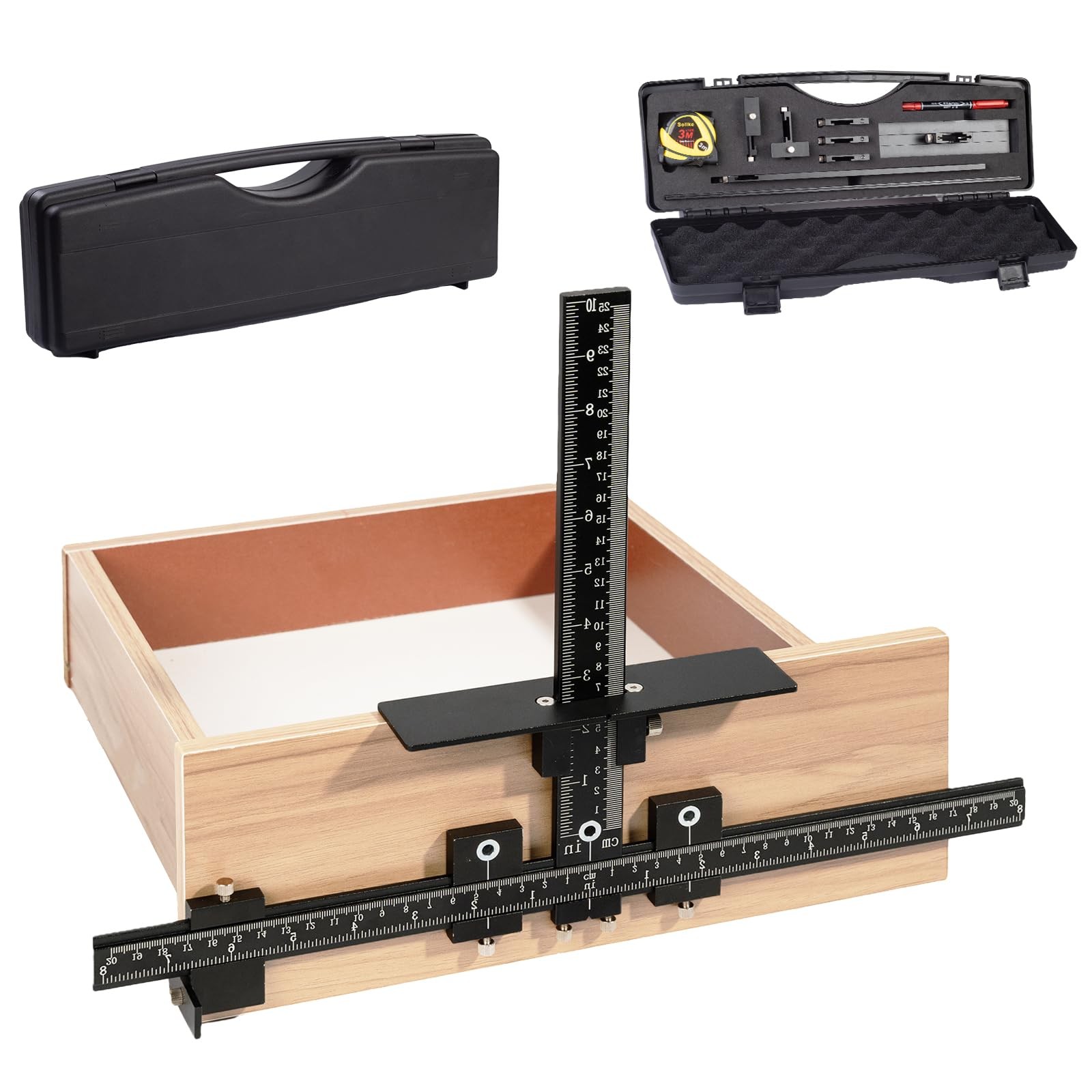 7Piece Cabinet Hardware Jig Tool Set Aluminum Alloy Handle Template Drawer