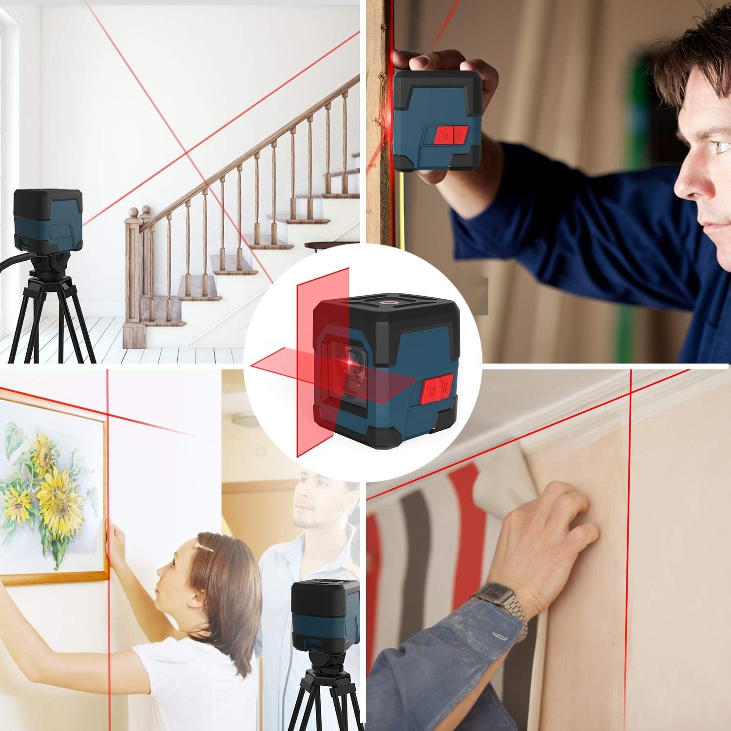 High Visibility Red Laser Level - Self-Leveling & Manual Modes for Accuracy