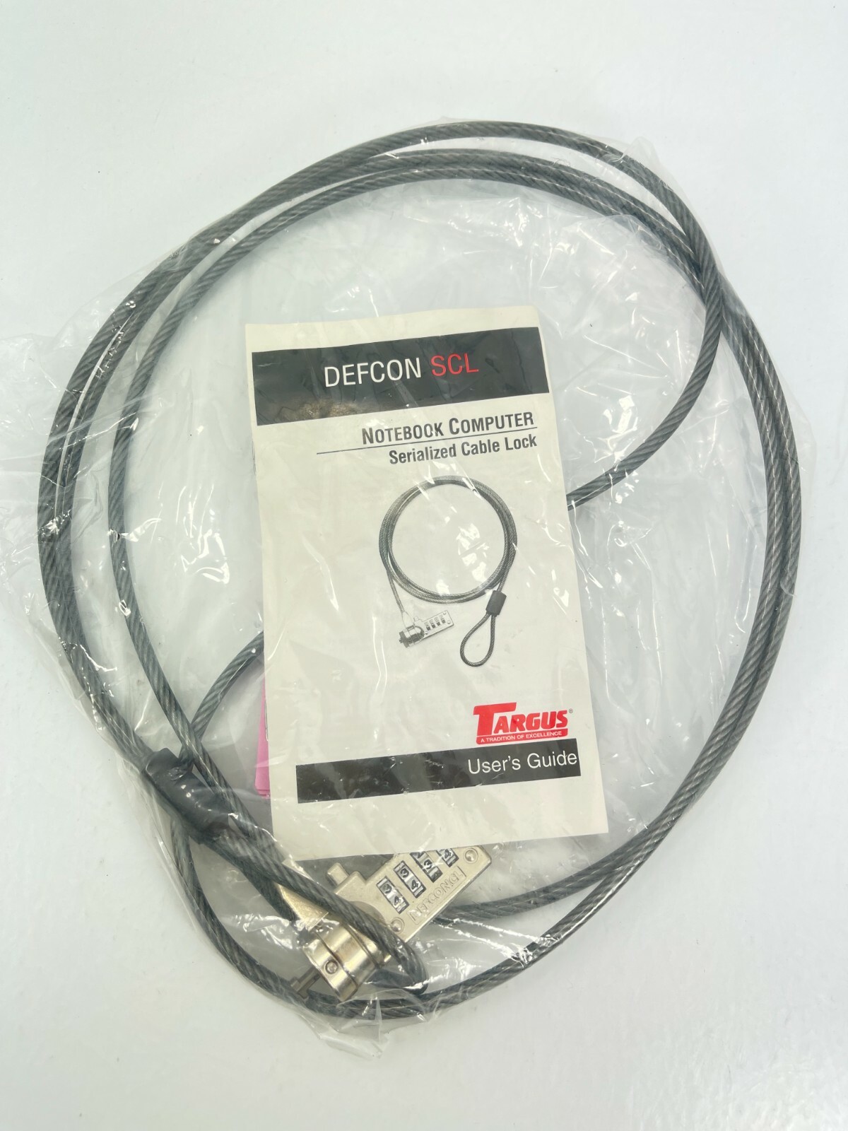 Targus Defcon SCL Serialized Cable Lock Notebook Computer 6.5 Feet