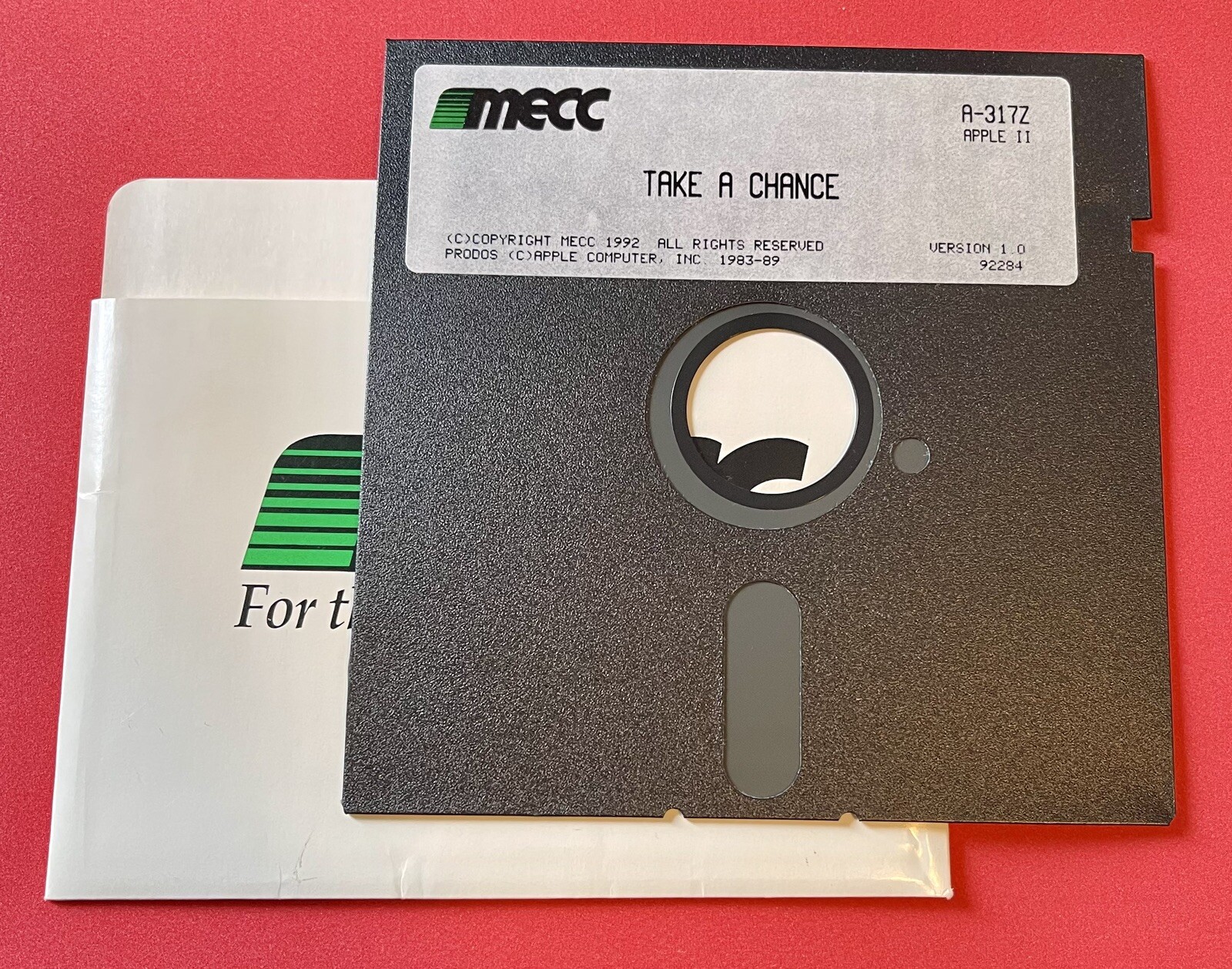 Take A Chance 1992 - 5.25" Floppy Disk for Apple II MECC