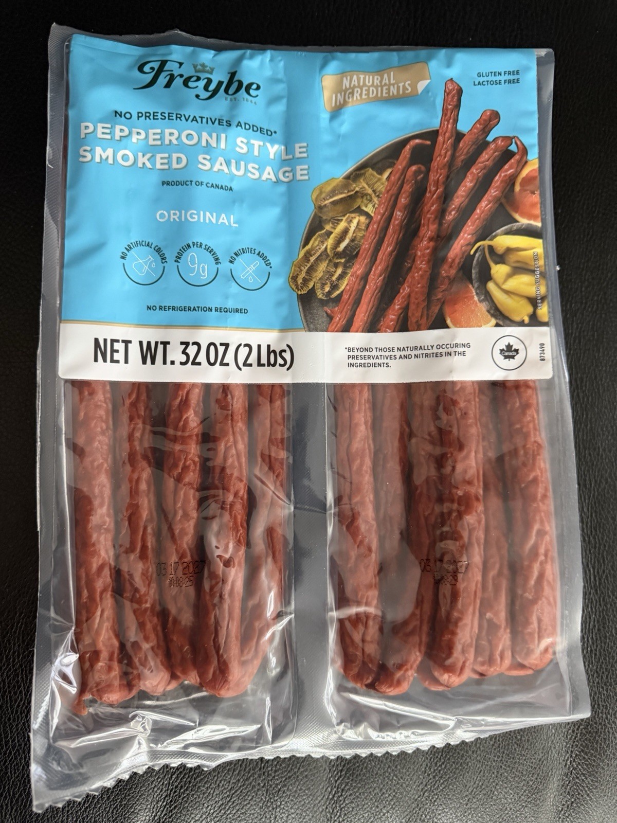 Freybe Pepperoni Style Smoked Sausage 2 x 16 Ounce Bags
