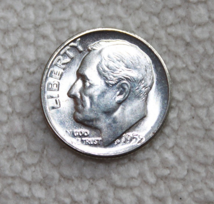 1955-S Roosevelt Dime - BU GEM/CHOICE Brilliant Uncirculated 90% Silver 1955 S