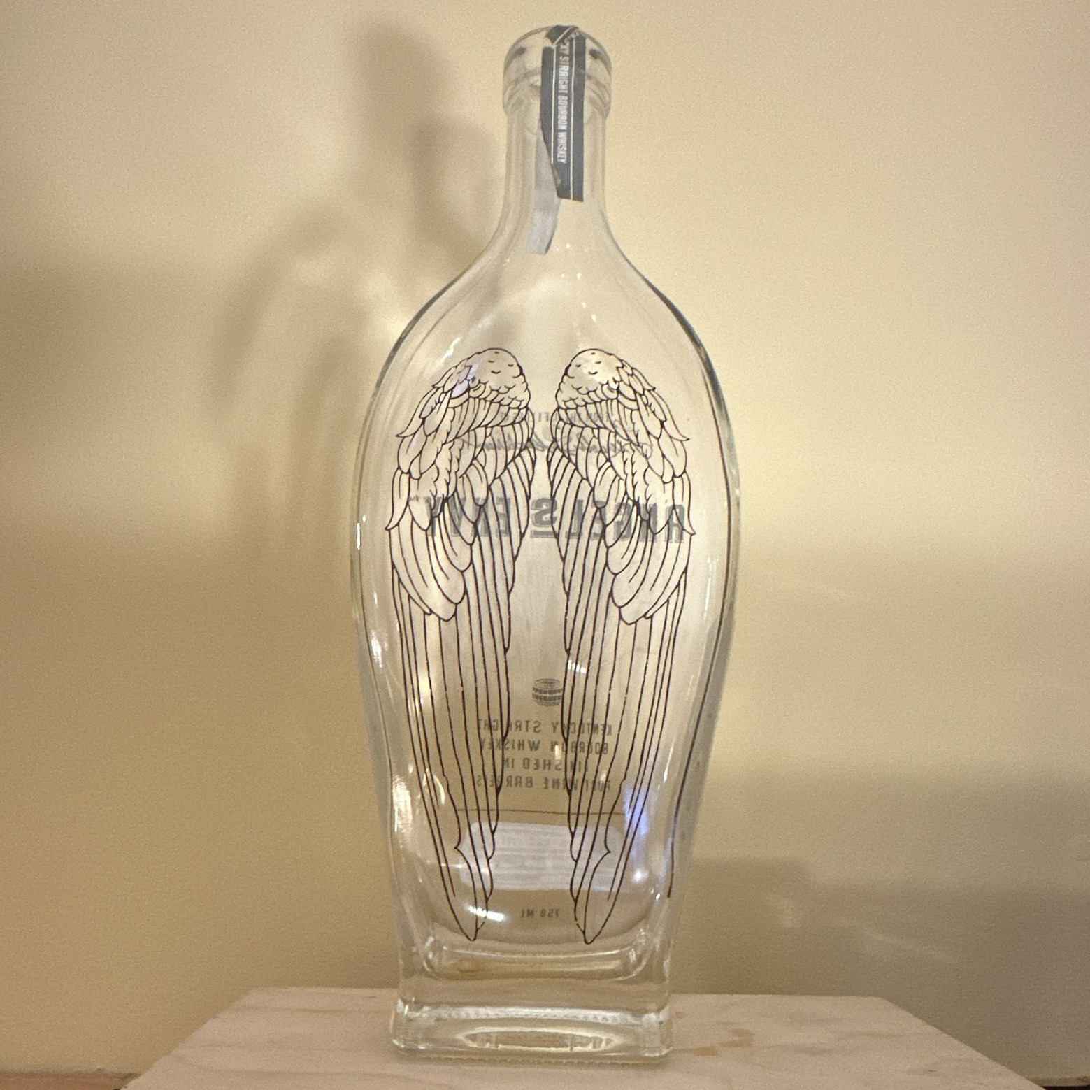 Angel's Envy Empty Clear Glass Liquor Bottle Decanter 750 mL