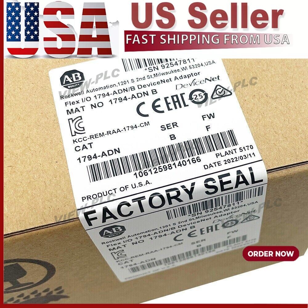 New Factory Sealed AB 1794-ADN SER B Flex DeviceNet Adapter 1794-ADN In Stock