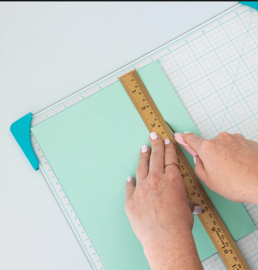 Glass Cutting Mat, Sturdy Craft Work Surface, Easy Cleanup, Measuring, White