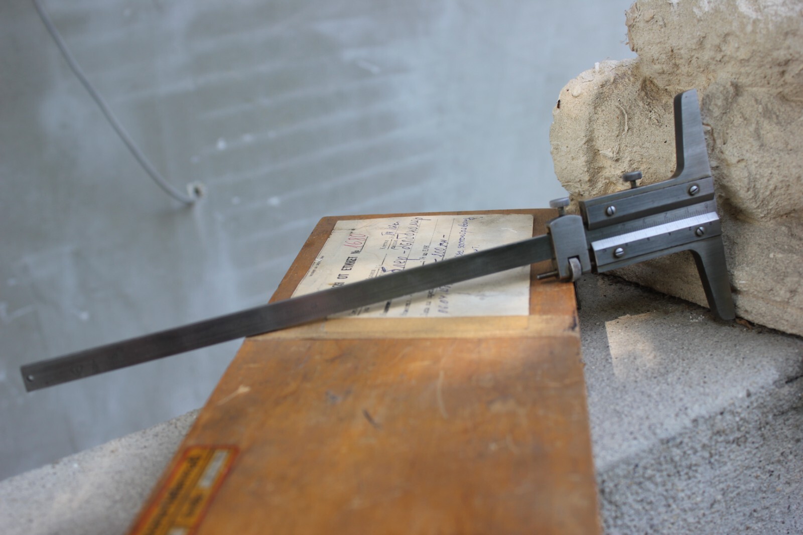 Vintage Precision Depth Gauge, German Measuring Tool, Calibrating Instrument