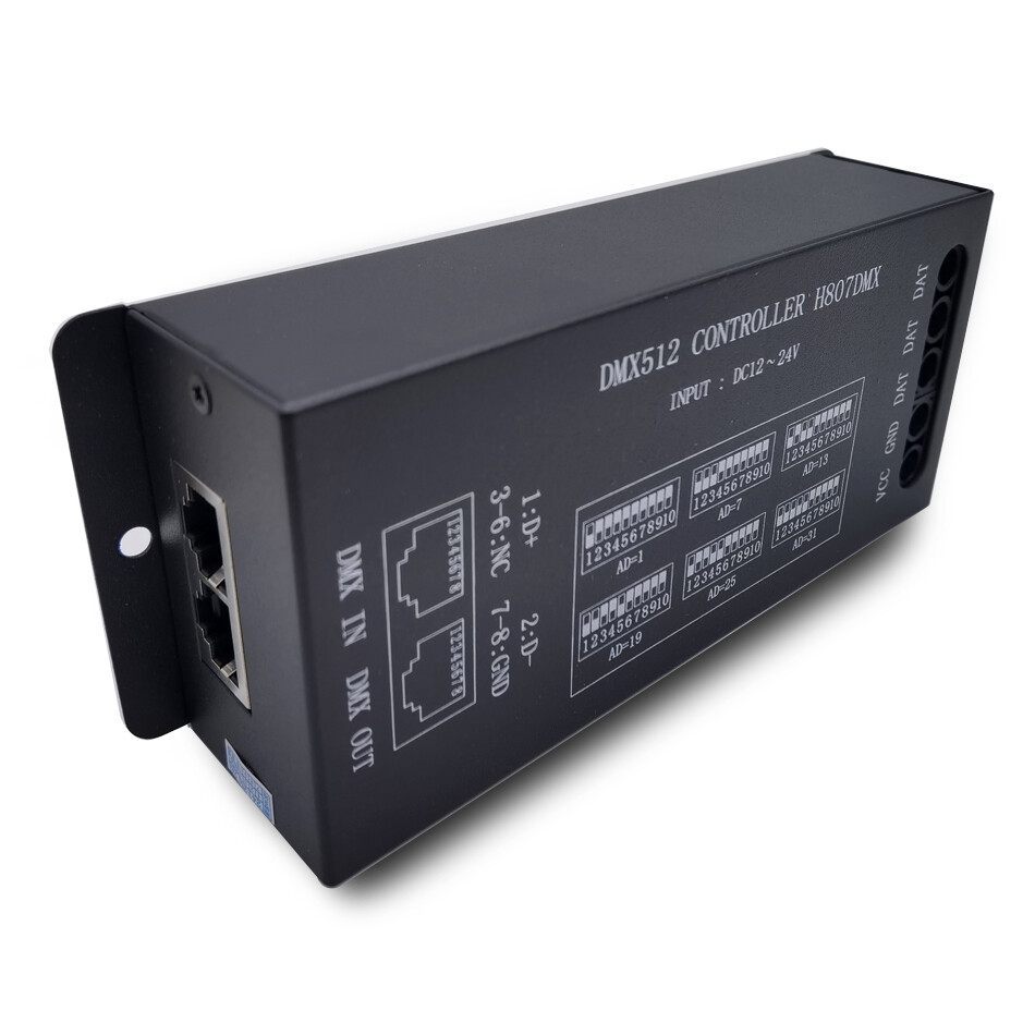 H807DMX512 RGB LED Pixels Strip DMX Stage Light Controller 1024Pixels 13Channels
