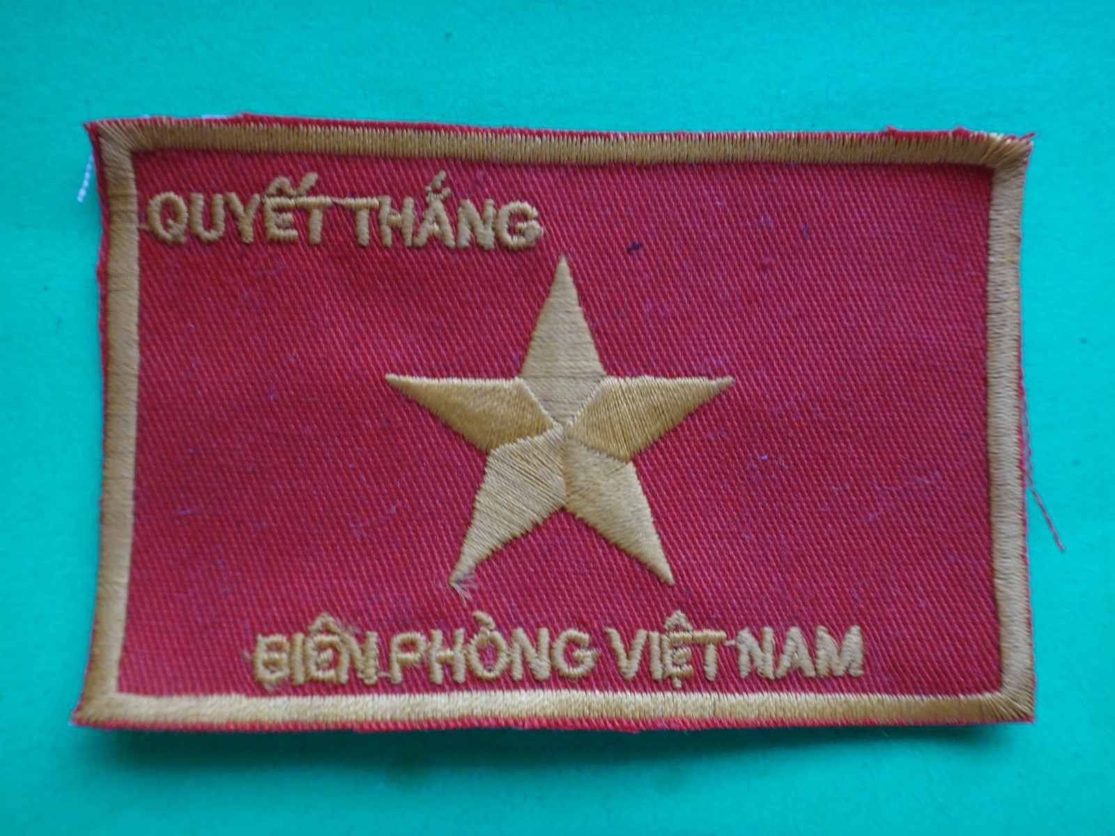 VC Border Defense "QUYET THANG" (Resolve To Win) Patch From Vietnam War Era