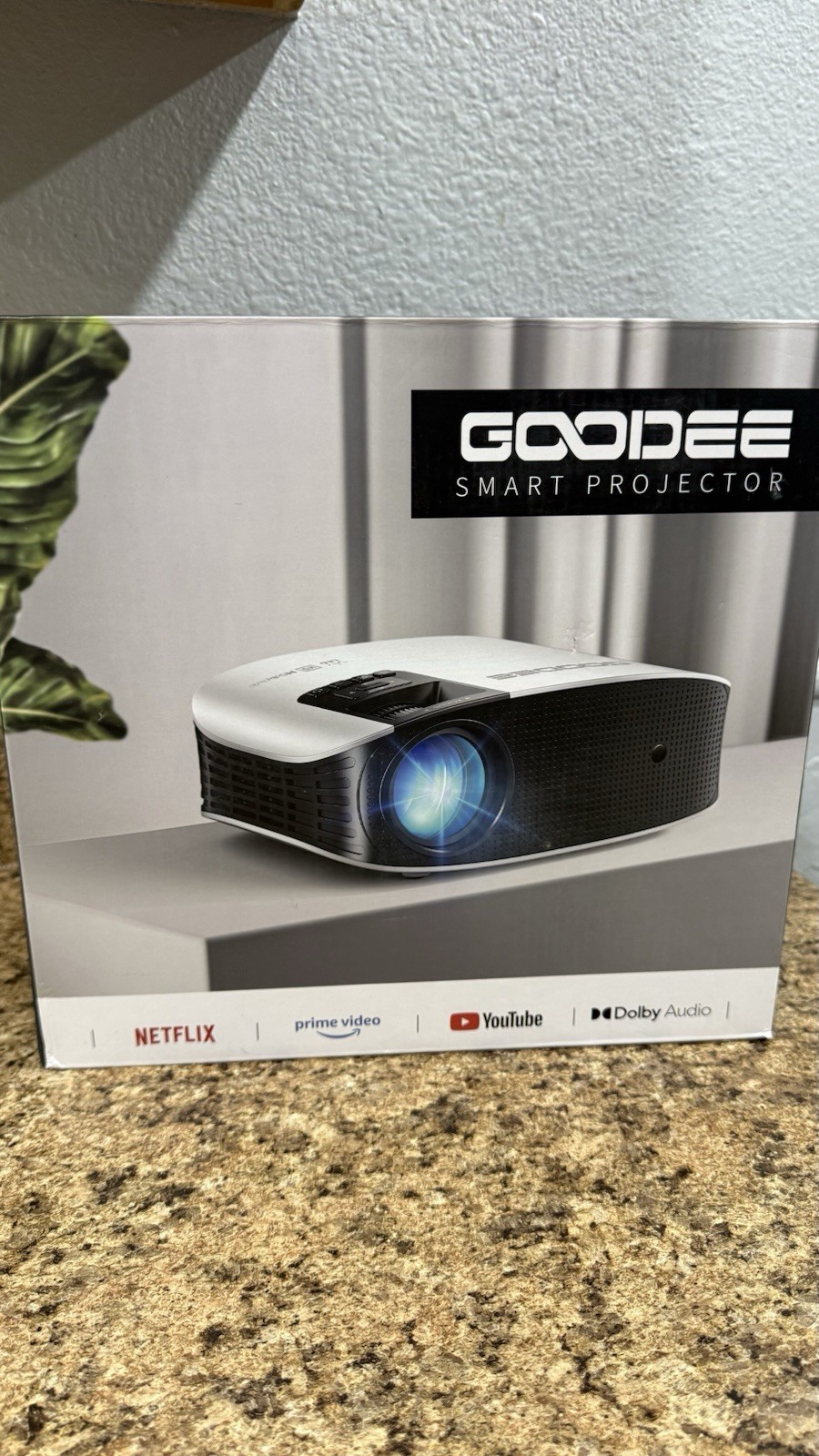 GooDee 4K Smart Projector with 5G WiFi BT Built-in Streamin, Dolby Audio 400"