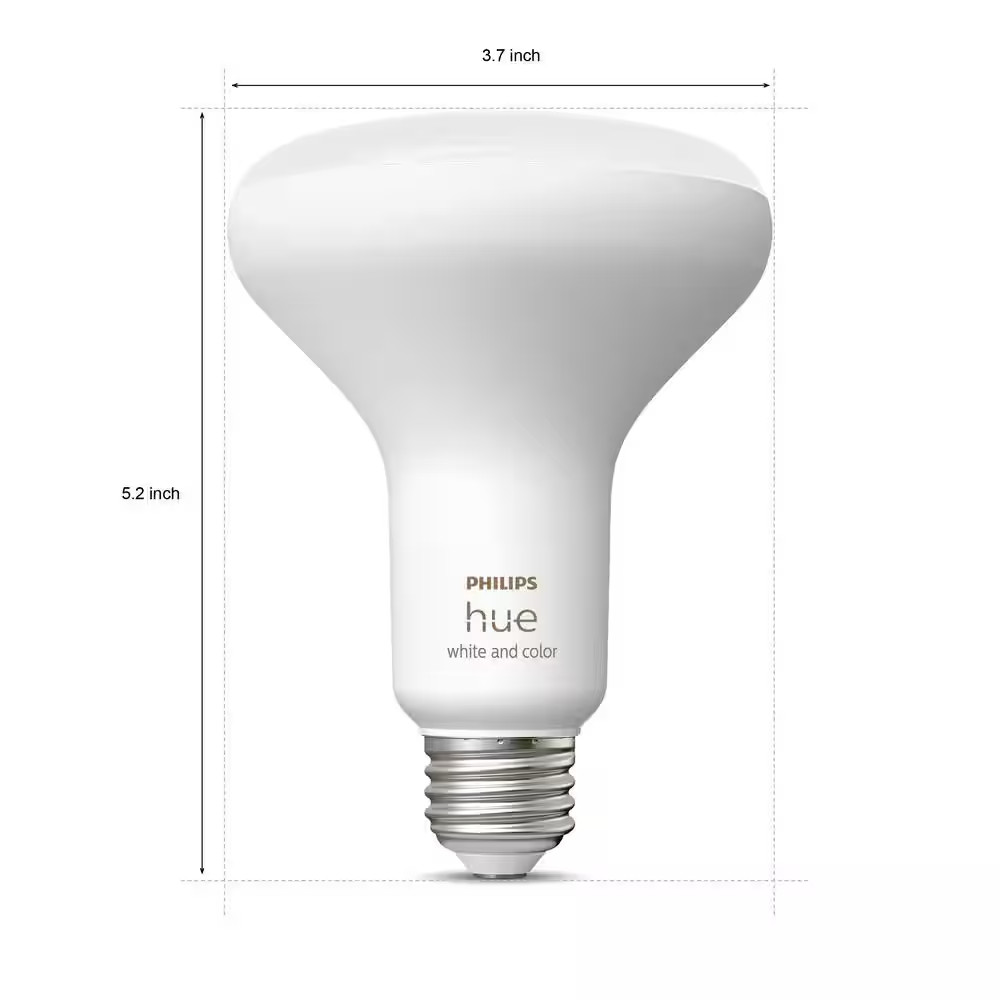 85-Watt Equivalent BR30 Smart LED Color Changing Light Bulb with Bluetooth (4-Pa
