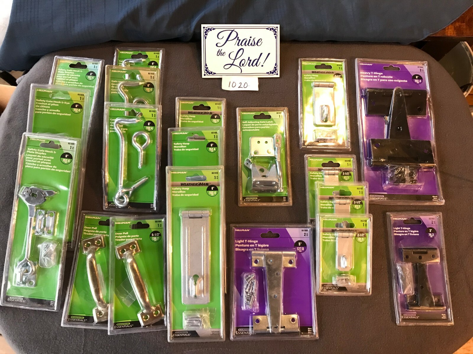 Lot of 19 Hillman Hardware Gate Ornamental Hardware Hinges Latches Handle Hasps