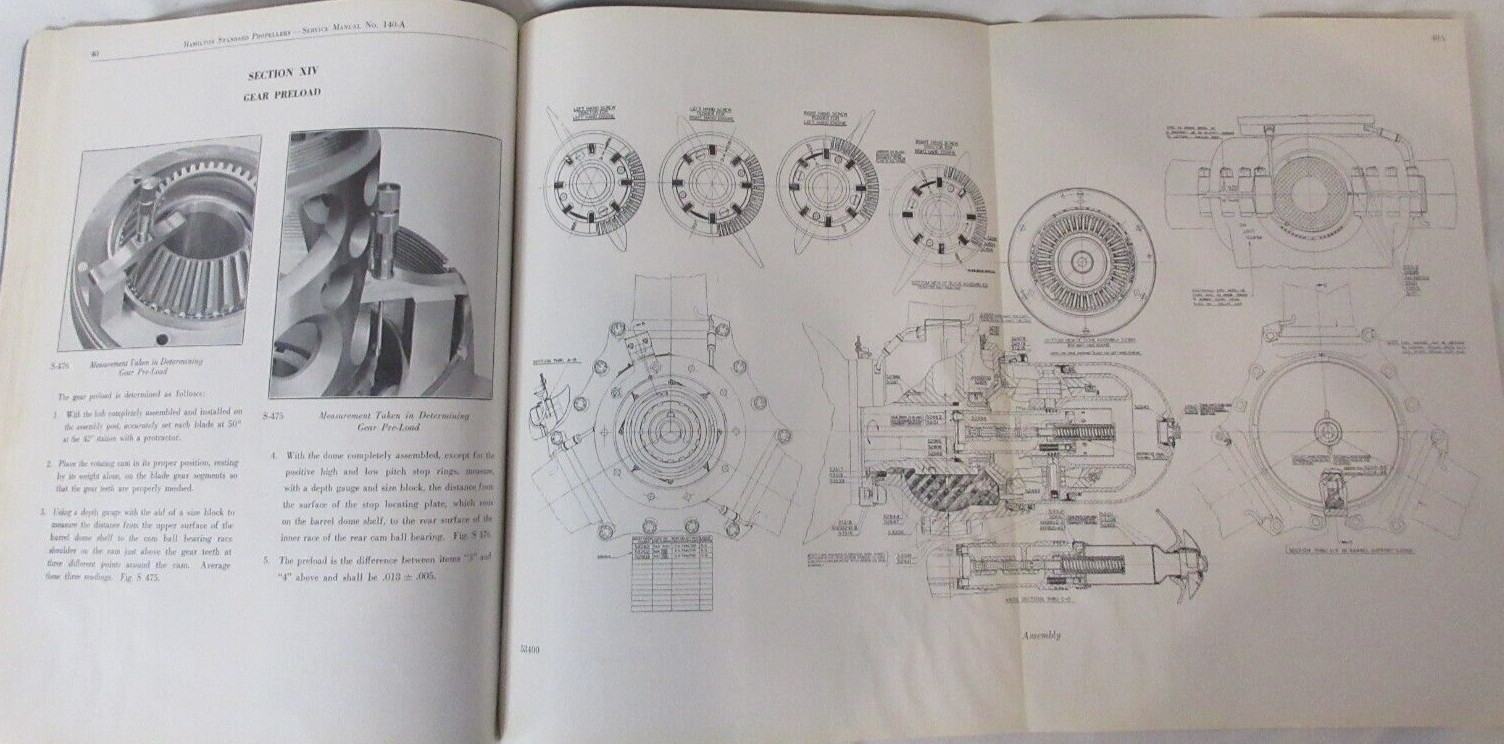 Hamilton Standard Hydromatic Quick-Feathering Propellers Service Manual VTG 1938
