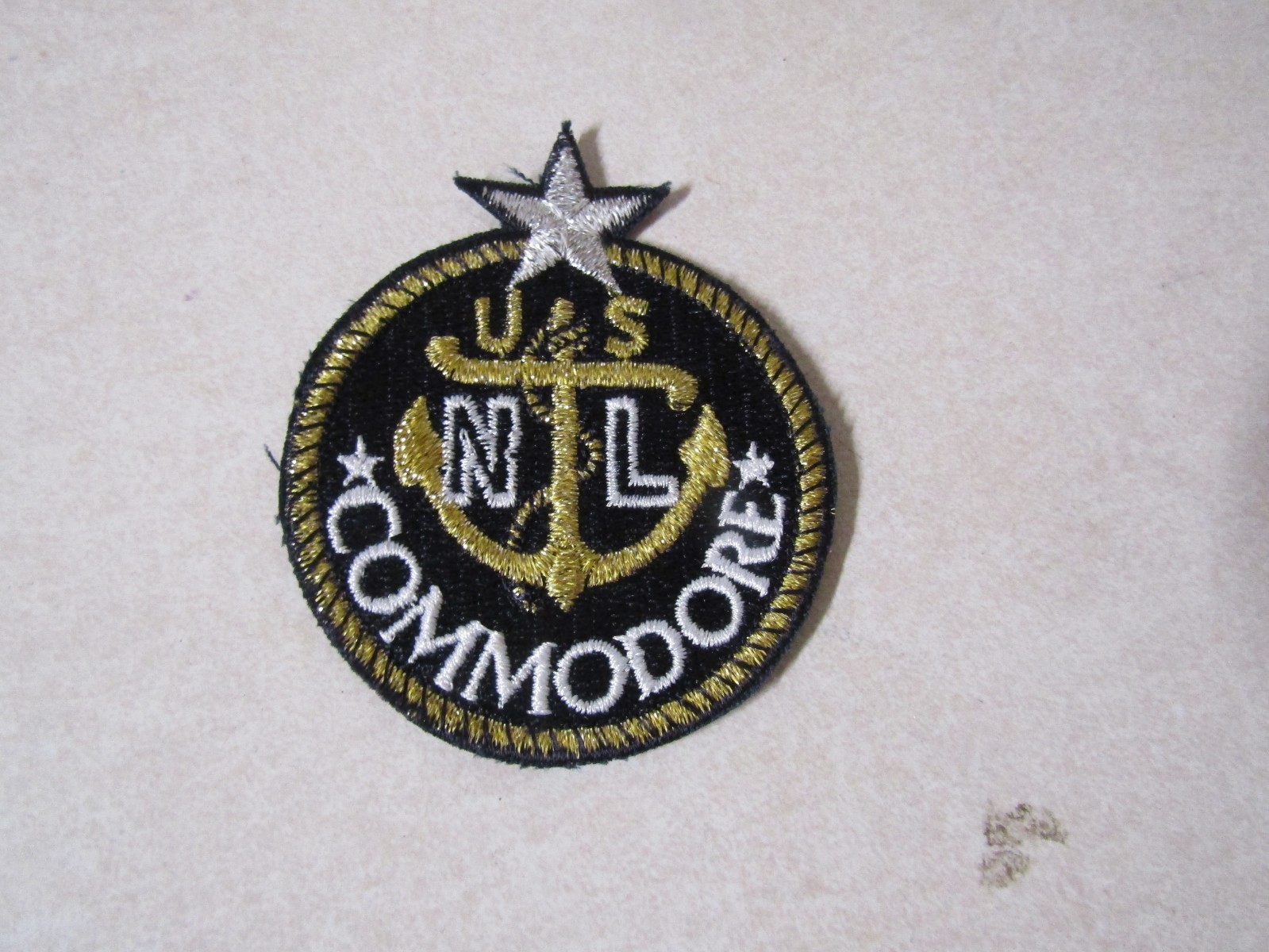 MILITARY PATCH UNITED STATES NAVY LEAGUE COMMODORE ONE STAR